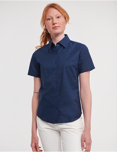 R-R-933F-0-Ladies Short Sleeve Easy Care Oxford Shirt